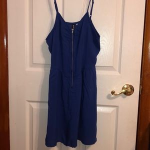 Size 10 H&M Blue Sundress with Zipper in front